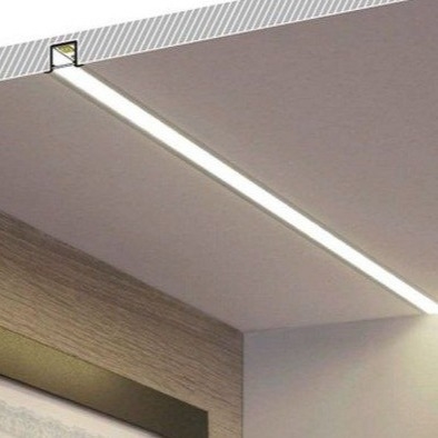 กรอบอลูมิเนียม 6063 T5 Led Profile Pc PMMA Diffuser Extrusion Channels Frame