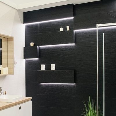 Led Alu Profil อลูมิเนียมระบายความร้อนที่อยู่อาศัย 6063 T5 พร้อมพลาสติก Pc Diffuser Pmma คลิปปก 90 45 องศามุม