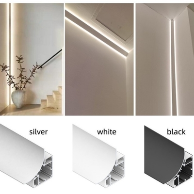 ราคาดี PC PMMA Diffuser มุม LED อลูมิเนียมอัลลอยด์ 6063 T5 Anodizing Finish ออนไลน์