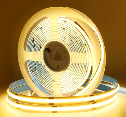ตกแต่งในร่ม COB ไฟ LED Strip แบบยืดหยุ่น DC12V 320 Leds Ribbon LED Light Strip